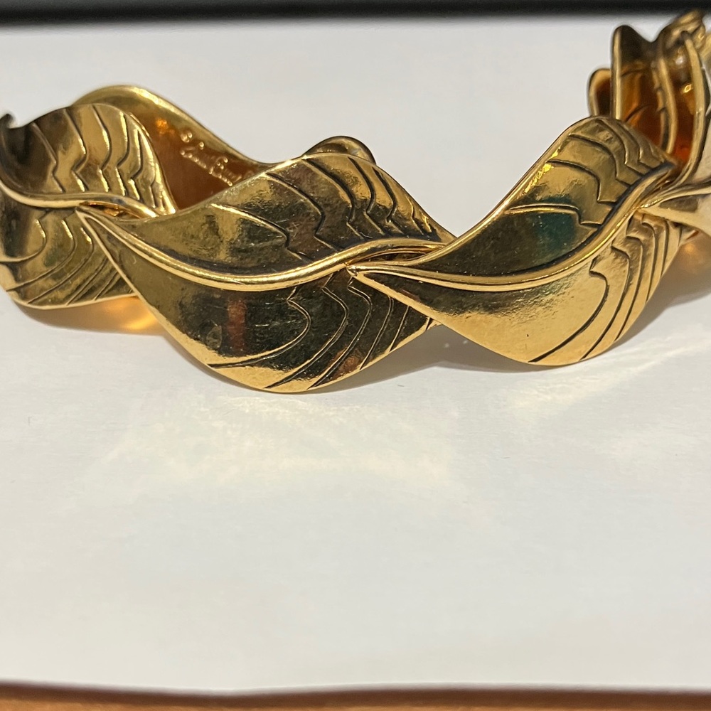 Rare Laurel Burch Gold Leaf Bracelet
